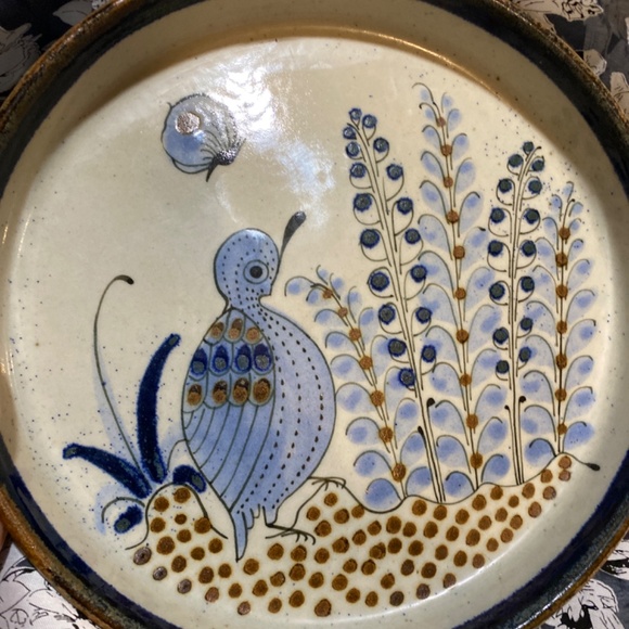 Ken Edwards El Palomar Mexico Tonala 10" deep  plate Tonala - Picture 10 of 10